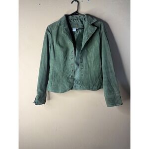 Vtg‎ LAL 100% Suede green women's jacket size small